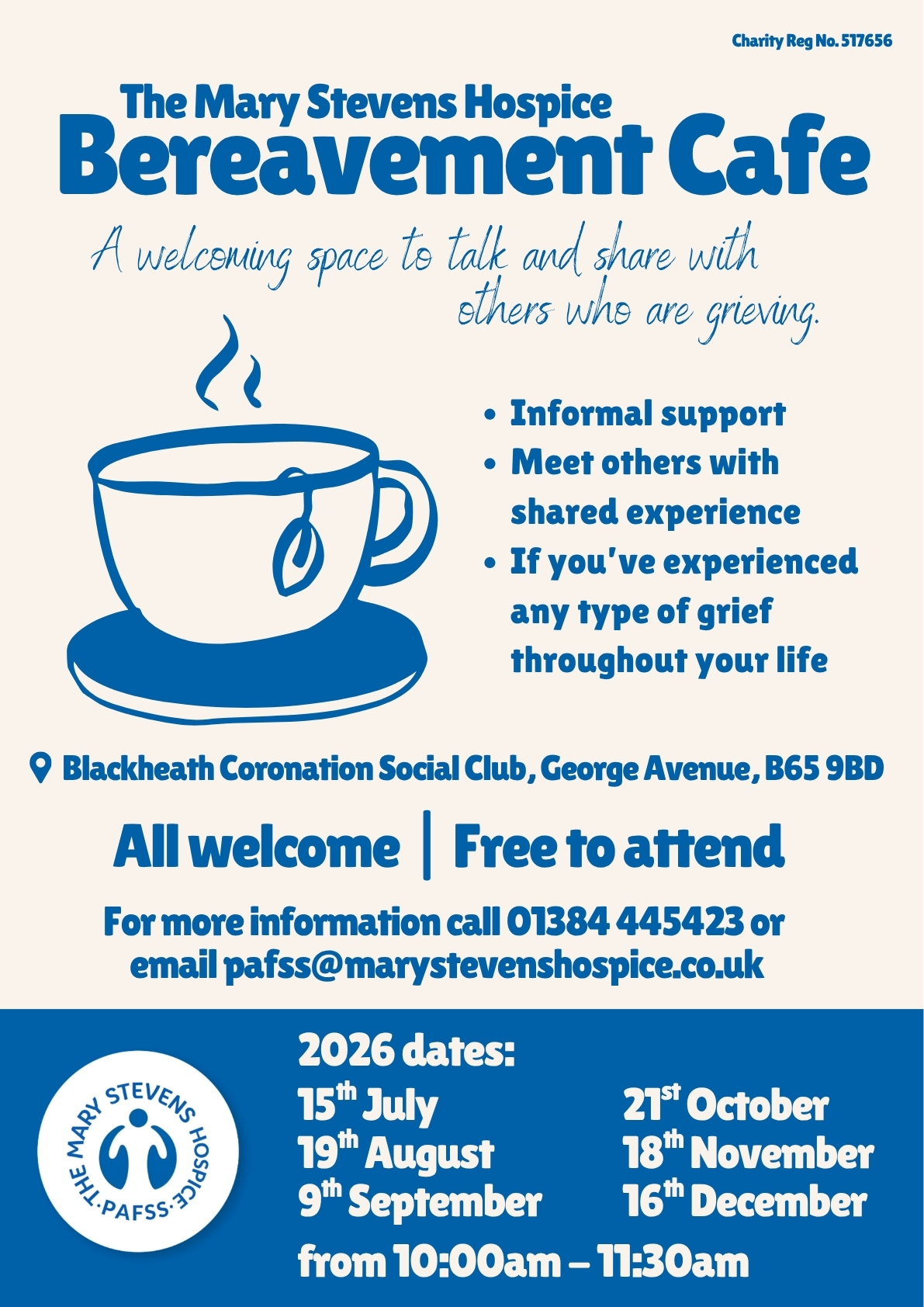 Mary Stevens Hospice Bereavement Cafe